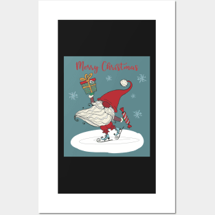 Happy santa greeting card Posters and Art